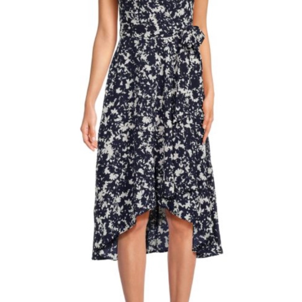 DKNY
Floral High Low Faux Wrap Dress Size  10 - Picture 9 of 10